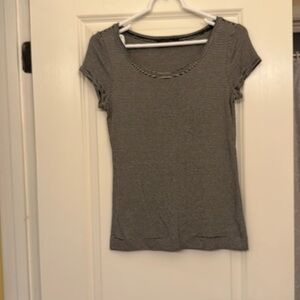 The Limited black and white striped shirt